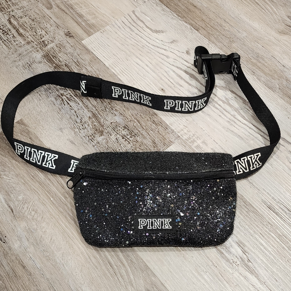 Black Glitter Fanny Pack
